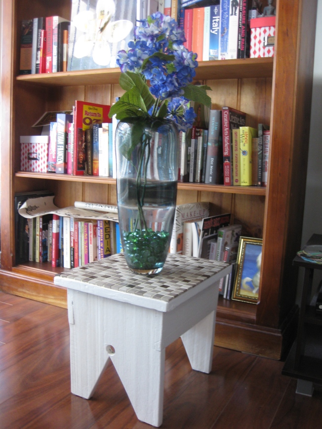5th generation stool. Do I dare stand on it to reach the top shelf? Still seems pretty sturdy… 